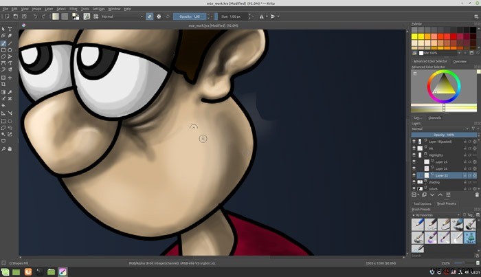 วิธีการร่างแบบมืออาชีพใน Krita 