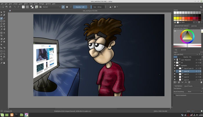 วิธีการร่างแบบมืออาชีพใน Krita 