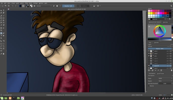 วิธีการร่างแบบมืออาชีพใน Krita 