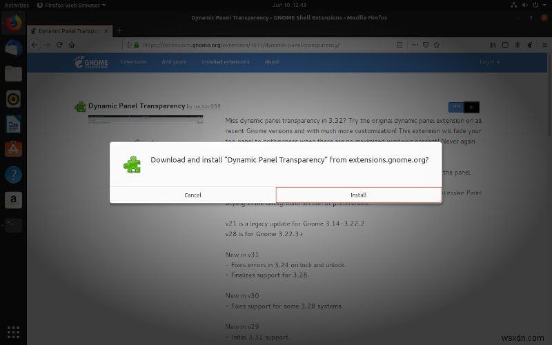 วิธีเปิดใช้งาน Dynamic Transparency Ubuntu 