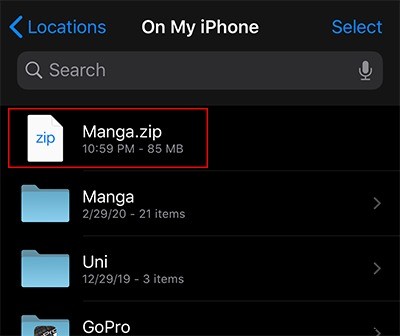 IOS फाइल ऐप में जिप और अनजिप फाइल कैसे करें 