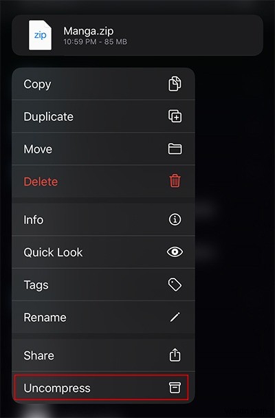 IOS फाइल ऐप में जिप और अनजिप फाइल कैसे करें 