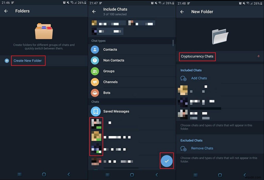 วิธีสร้างโฟลเดอร์แชทในโทรเลข 