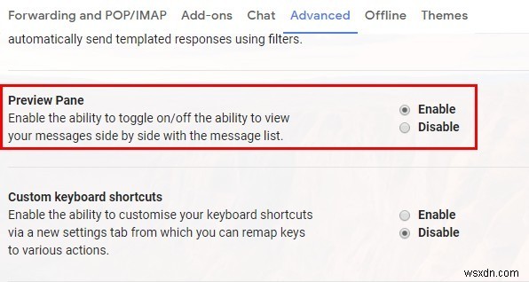 วิธีเปิดใช้งาน ปิดใช้งาน และใช้บานหน้าต่างแสดงตัวอย่างใน Gmail 