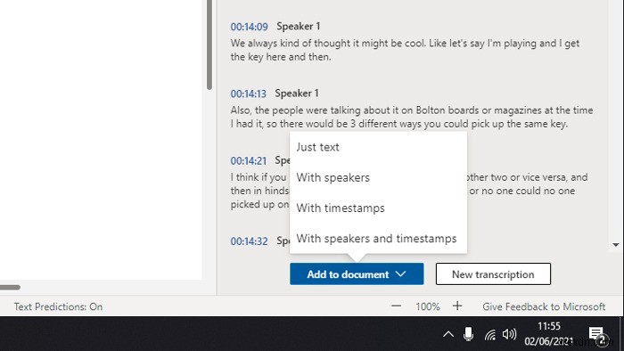 วิธีแปลงไฟล์เสียงเป็นข้อความ 