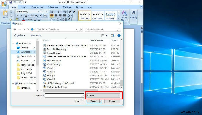 Cách khôi phục tài liệu Microsoft Word bị mất 
