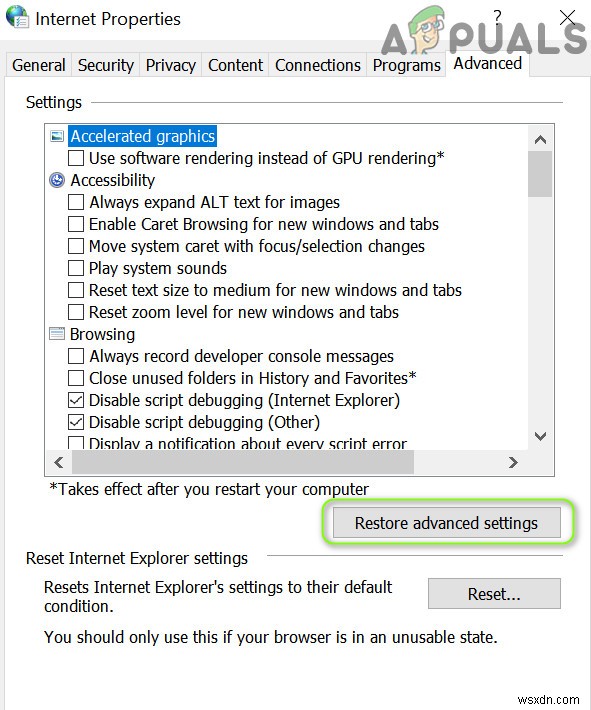 แก้ไข:INET_E_DOWNLOAD_FAILURE 