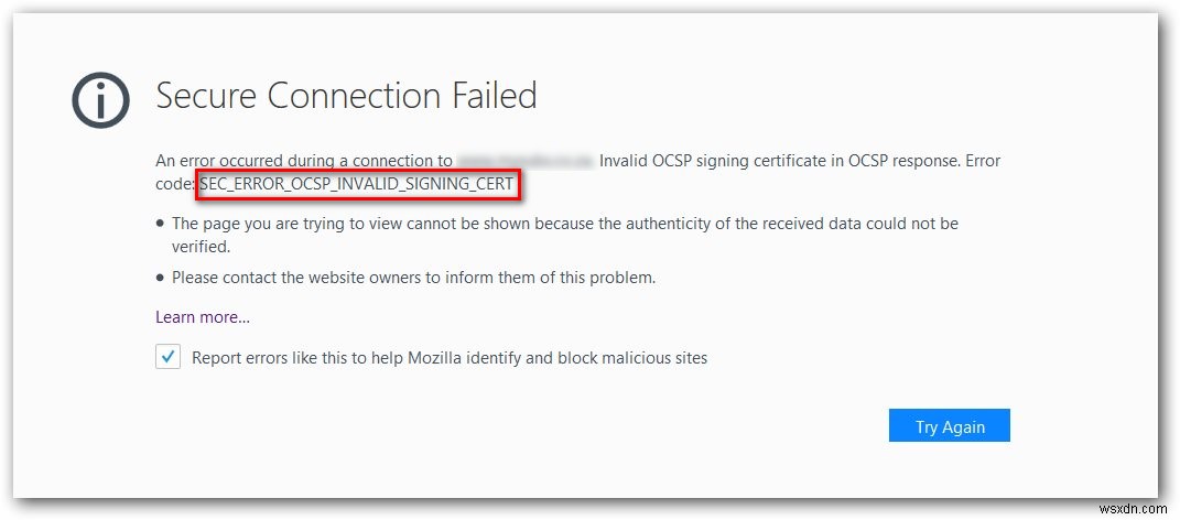 แก้ไข:SEC_ERROR_OCSP_INVALID_SIGNING_CERT 