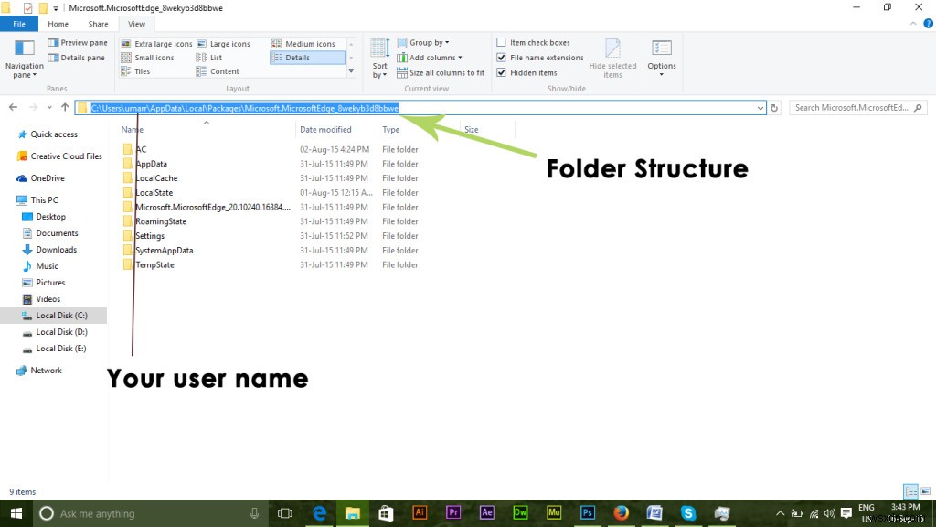 แก้ไข:รีเซ็ต Microsoft Edge บน Windows 10 
