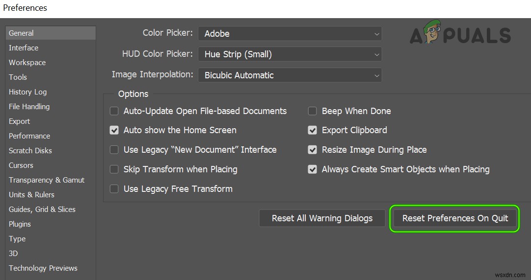फिक्स: फाइल नहीं लिख सका। एक अज्ञात भूल उत्पन्न हुई है।  एडोब फोटोशॉप पर 