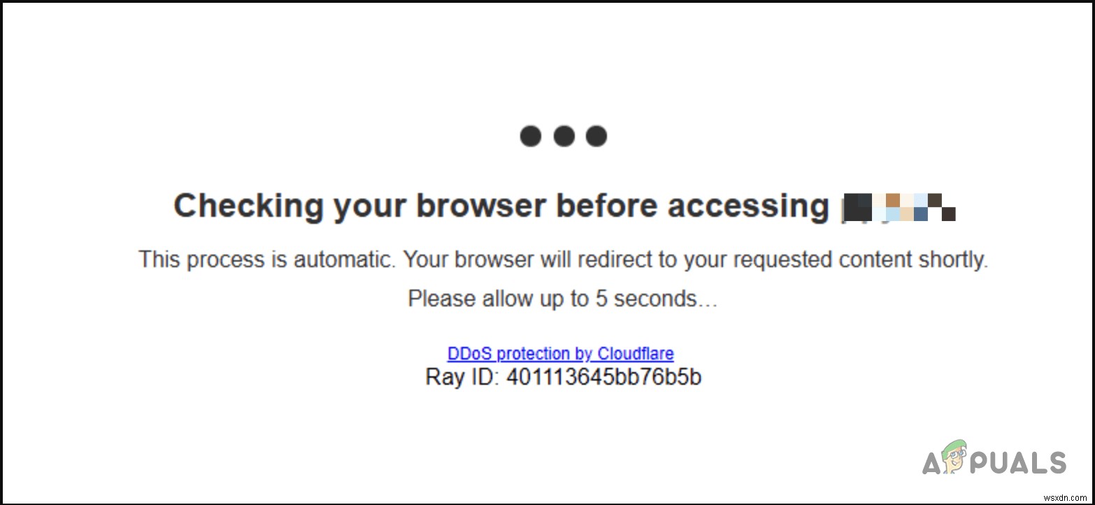 समस्या का निवारण  पहुंचने से पहले अपने ब्राउज़र की जाँच  पर अटक गया 