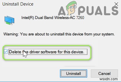 इंटेल डुअल बैंड वायरलेस-एसी 7260 कनेक्टिविटी समस्याओं का निवारण करें 