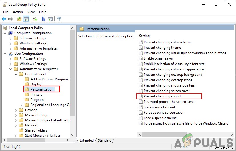 विंडोज 10 में यूजर्स को साउंड स्कीम और इवेंट साउंड बदलने से कैसे रोकें? 