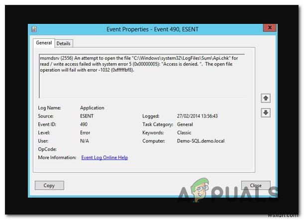 विंडोज 10 पर ESENT 490 त्रुटि को कैसे ठीक करें 