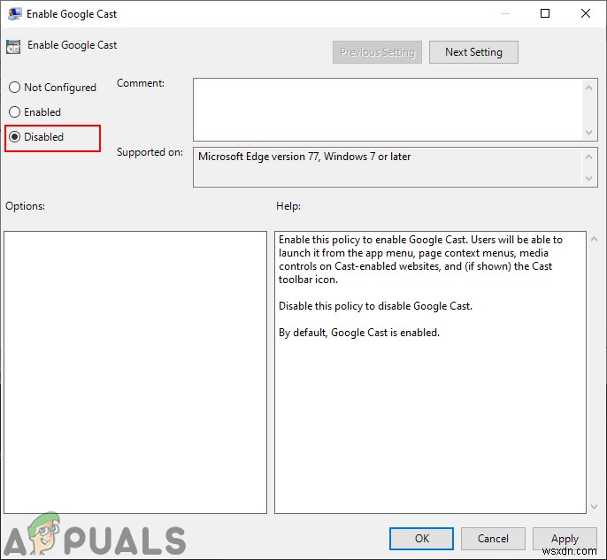 माइक्रोसॉफ्ट एज में कास्ट या क्रोमकास्ट को डिसेबल कैसे करें? 