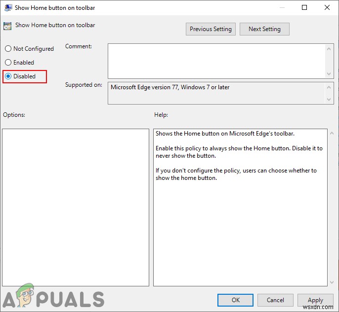 माइक्रोसॉफ्ट एज क्रोमियम में टूलबार पर होम बटन कैसे जोड़ें या निकालें? 