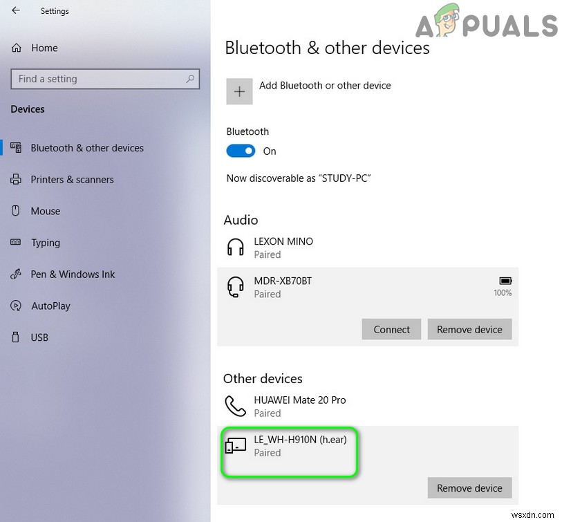 फिक्स:Sony WH-H910N H.ear हेडफ़ोन को ऑडियो डिवाइस के रूप में मान्यता नहीं मिली 