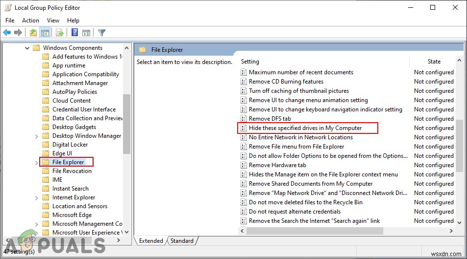विंडोज 10 पर फाइल एक्सप्लोरर में विशिष्ट ड्राइव कैसे छिपाएं? 