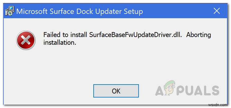 FIX:Microsoft Surface पर SurfaceBaseFwUpdateDriver.dll स्थापित करने में विफल 