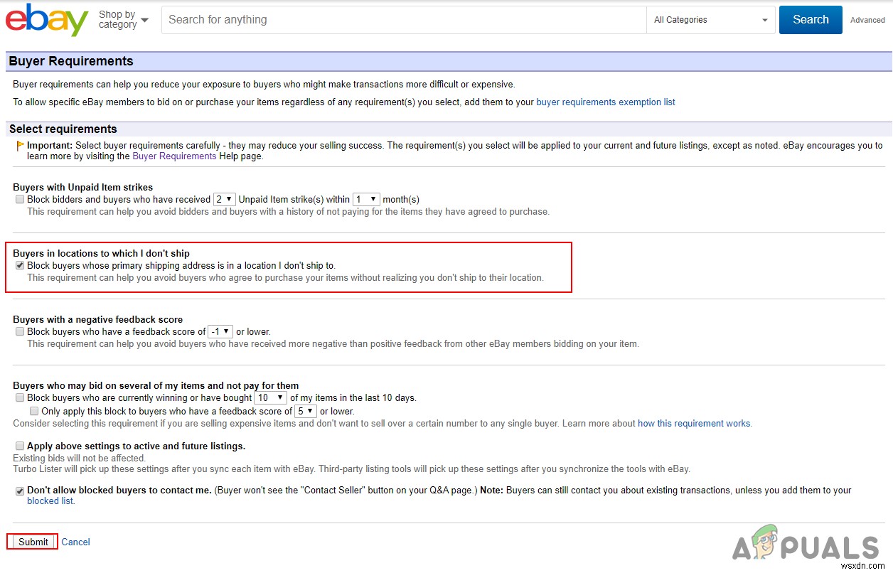 Làm thế nào để Chặn Người mua và Người đặt giá thầu trên eBay? 