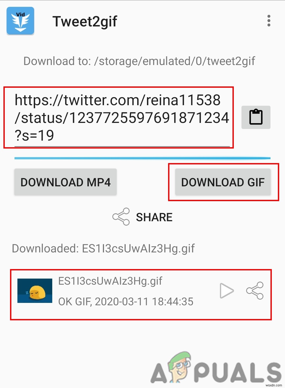ट्विटर से GIF इमेज सेव करना 