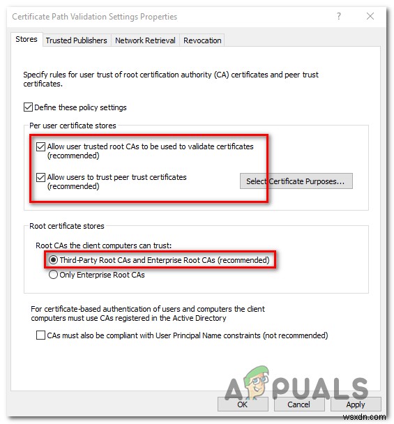 แก้ไข:มีปัญหากับใบรับรองความปลอดภัยของเว็บไซต์นี้