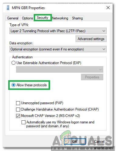 วิธีแก้ไข  ความพยายามในการเชื่อมต่อ L2TP ล้มเหลวเนื่องจากชั้นความปลอดภัยพบข้อผิดพลาดในการประมวลผล  