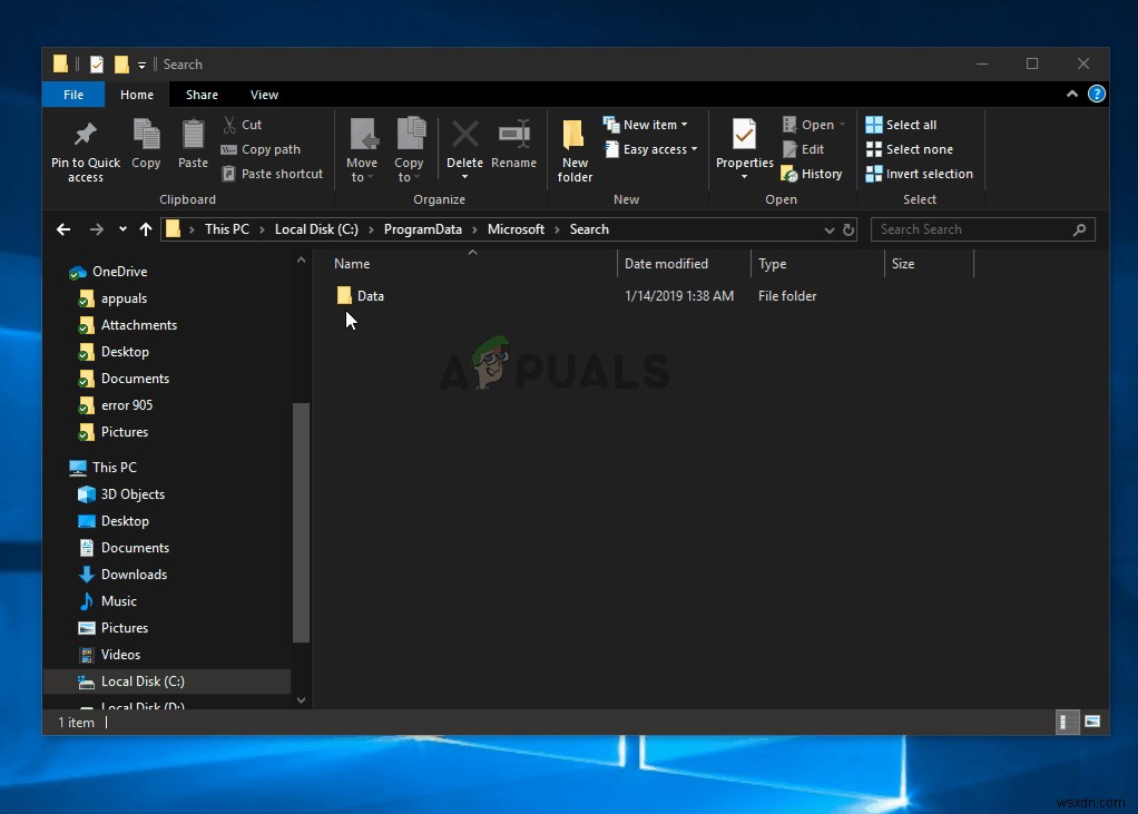 วิธีแก้ไข  การอนุญาตที่ไม่ถูกต้องในไดเรกทอรีการค้นหาของ Windows  