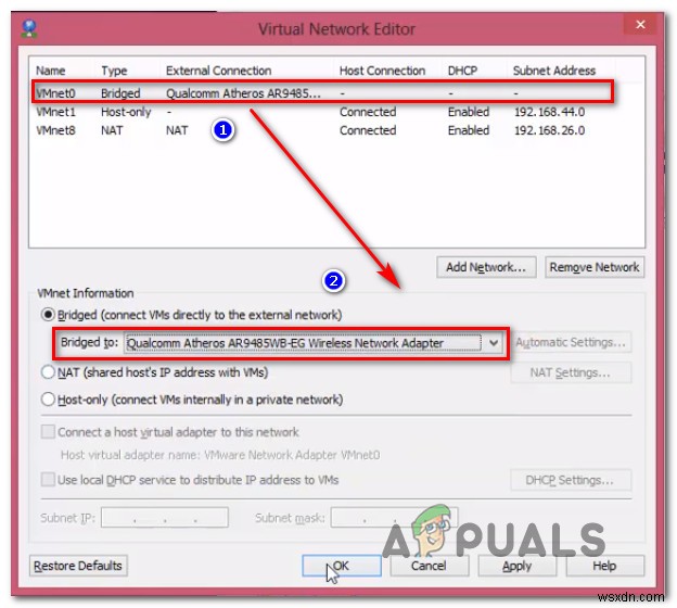 फिक्स:VMware ब्रिजेड नेटवर्क काम नहीं कर रहा है 