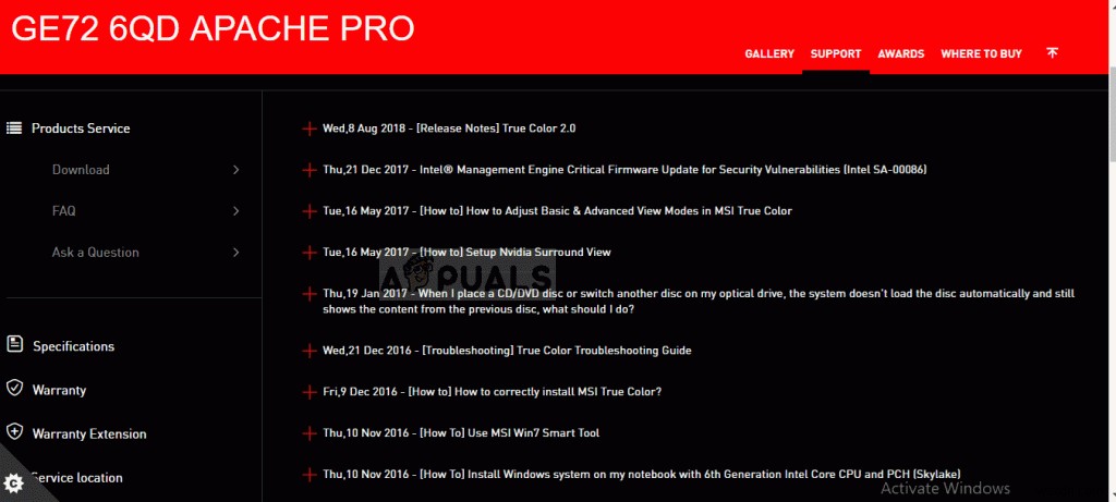 फिक्स:एमएसआई ट्रू कलर काम नहीं कर रहा है 