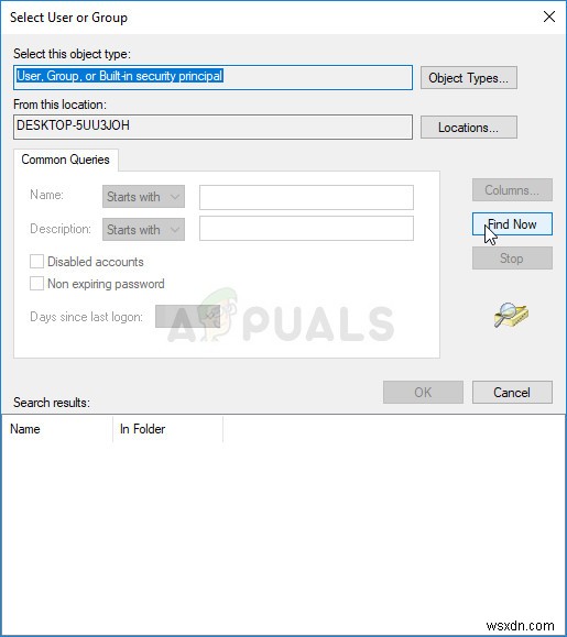 फिक्स:सुरक्षा जानकारी लागू करते समय एक त्रुटि हुई 