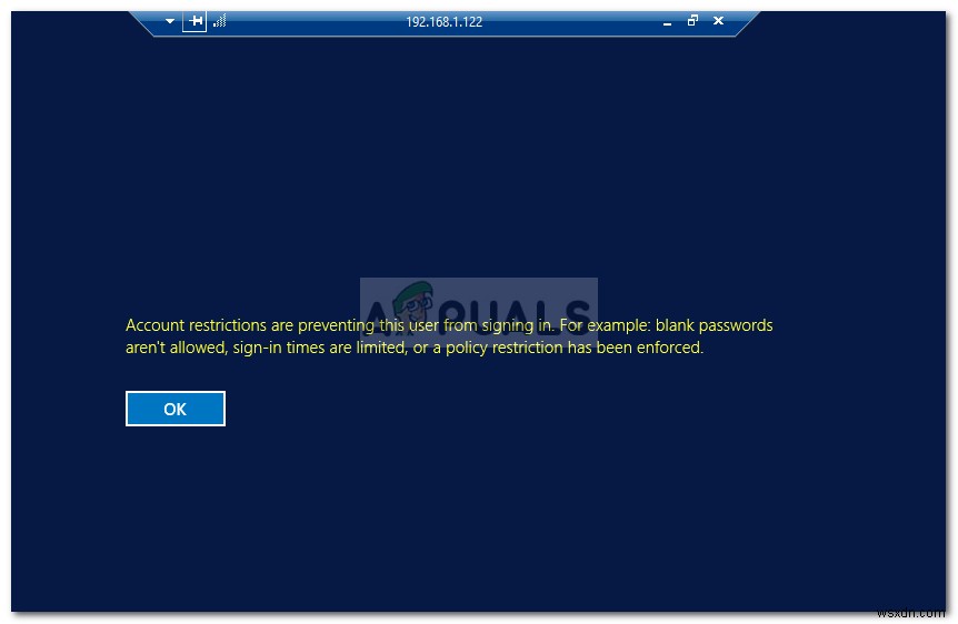फिक्स:खाता प्रतिबंध इस उपयोगकर्ता को साइन इन करने से रोक रहे हैं 