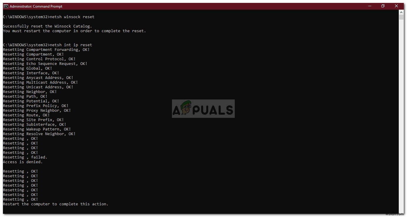 फिक्स:इस ऑपरेशन के लिए अनुमत राज्य में कोई एडेप्टर नहीं होने के कारण ऑपरेशन विफल हो गया 