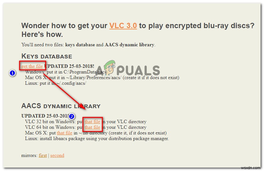 แก้ไข:ดิสก์ Blu-ray นี้ต้องการไลบรารีสำหรับการถอดรหัส AACS 