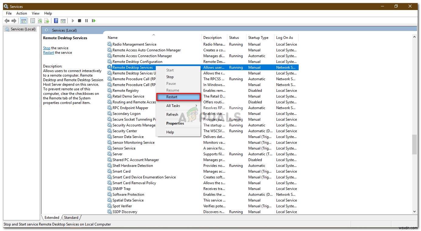 फिक्स:दूरस्थ सत्र डिस्कनेक्ट हो गया था 