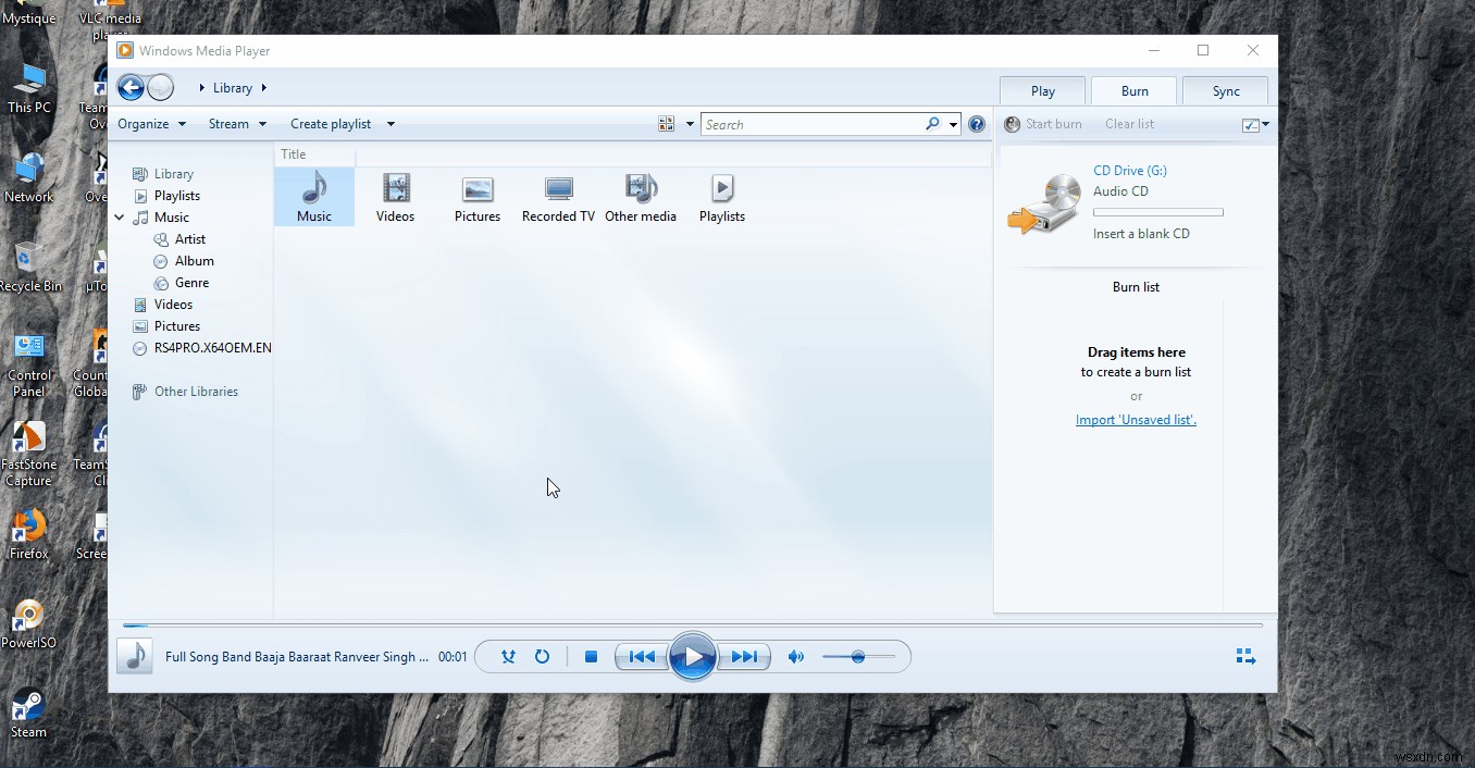 फिक्स:विंडोज मीडिया प्लेयर कुछ फाइलों को बर्न नहीं कर सकता 
