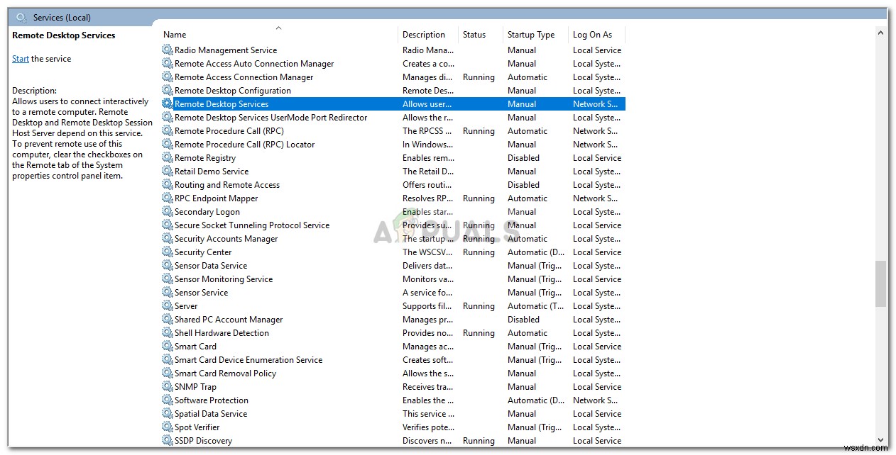 फिक्स:कनेक्शन अस्वीकार कर दिया गया था क्योंकि उपयोगकर्ता खाता दूरस्थ लॉगिन के लिए अधिकृत नहीं है 