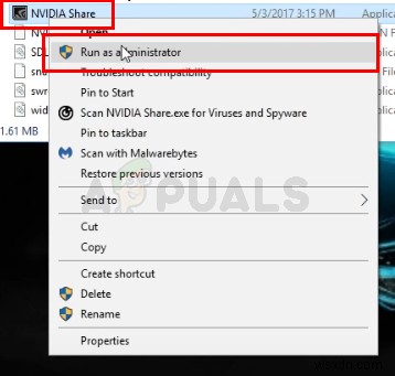 फिक्स:GeForce अनुभव शेयर खोलने में असमर्थ 