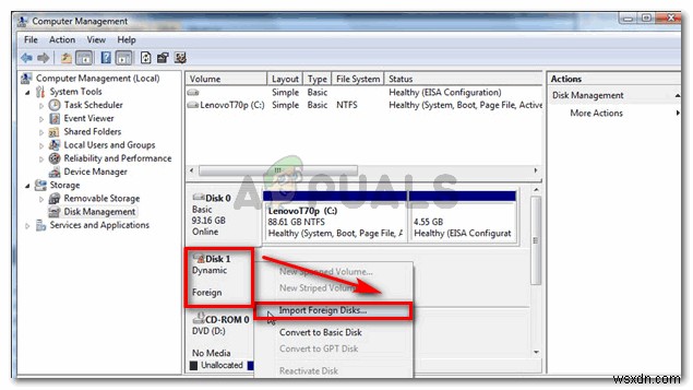 फिक्स:डिस्क प्रबंधन में नई हार्ड ड्राइव दिखाई नहीं दे रही है 