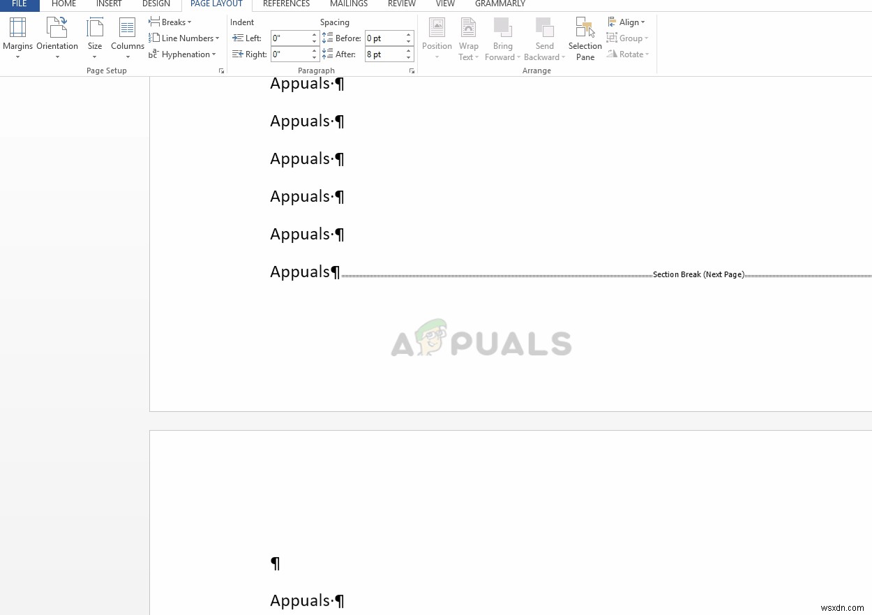 วิธีสร้างแนวนอนหน้าเดียวบน Microsoft Word 