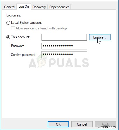 แก้ไข:(1058) ERROR_SERVICE_DISABLED 