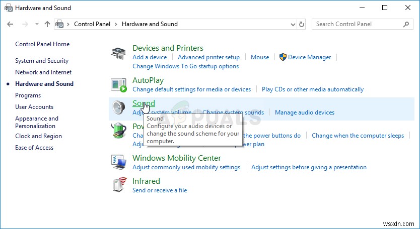 फिक्स:धृष्टता  ध्वनि उपकरण खोलते समय त्रुटि  
