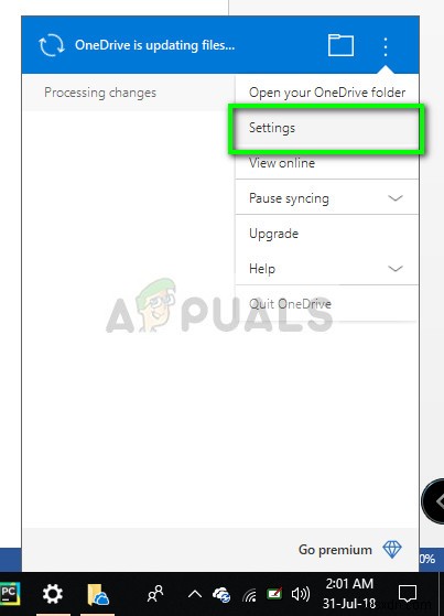 Cách tắt OneDrive Windows 10 