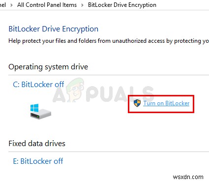 Cách bật hoặc tắt BitLocker cho Ổ đĩa hệ thống trên Windows 10 