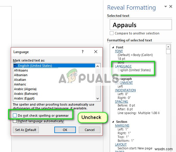 แก้ไข:ตรวจการสะกดไม่ทำงานใน Word