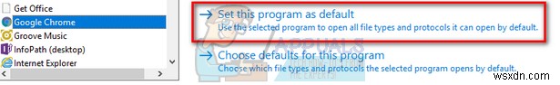 फिक्स:क्रोम को डिफ़ॉल्ट ब्राउज़र के रूप में सेट नहीं कर सकता विंडोज 10 