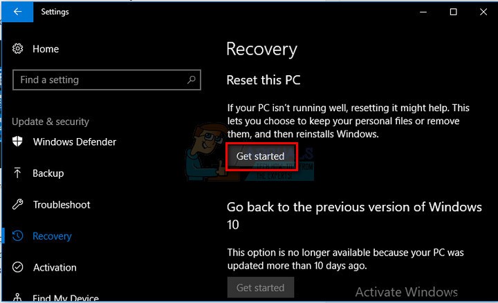 फिक्स:सिस्टम थ्रेड अपवाद हैंडल नहीं किया गया 