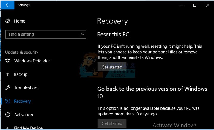 फिक्स:सिस्टम थ्रेड अपवाद हैंडल नहीं किया गया 