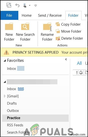 แก้ไข:ไม่สามารถลบโฟลเดอร์อีเมลใน Outlook