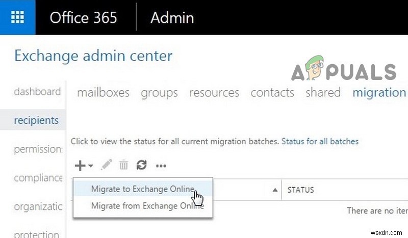 การย้ายจาก Gmail ไปยัง Office 365 